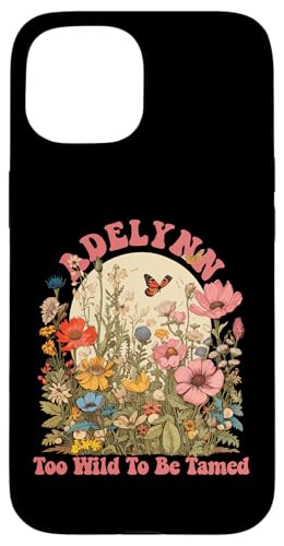 ADELYNN Name Cute Retro Girls Wildflower ADELYNN Name X}zP[X iPhone 15 p
