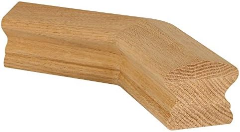 Unfinished White Oak 135 Degree Quarter Turn Hand Rail Fitting