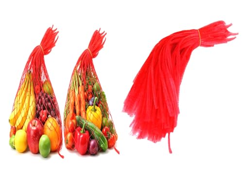 Image of Beauty Tool Packing Net Poly Mesh Pouches Expandable Multipurpose for Fruits Vegetables Toys Seafood Pack of 100