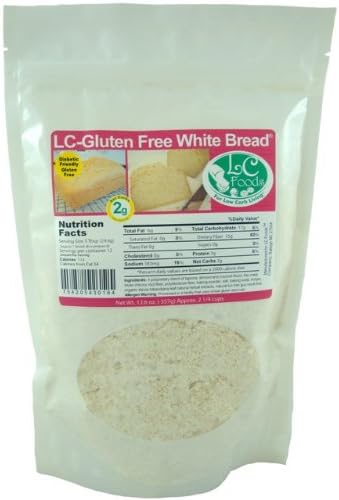 Low Carb Gluten Free White Bread Mix - LC Foods - All Natural - No Sugar - Diabetic Friendly - 12.6 oz
