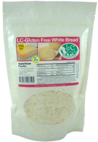 Low Carb Gluten Free White Bread Mix - LC Foods - All Natural - No Sugar - Diabetic Friendly - 12.6 oz