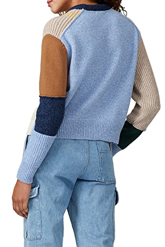 ALEXACHUNG Women's Wool Patchwork Sweater4