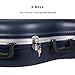 Crossrock Commuter ABS Cello Case for 4/4 & 3/4 | Matte Blue Diamond Shell, Wheels & Backpack Straps – Lightweight Case for Daily Rehearsal & Travel