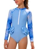 Tissu : JiAmy ce maillot de bain une pièce pour fille est fabriqué à partir de 84 % polyester et 16 % élasthanne, léger, extensible, séchage rapide, anti-rétrécissement, doux et respirant pour une tenue d'été confortable.