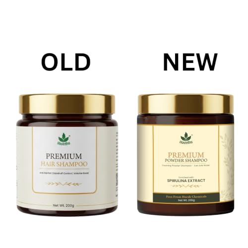Image of Havintha Premium Spirulina Powder-Based Herbal Shampoo for Hair - 200g | Easy-to-Use Foaming Ayurvedic Shampoo | Anti Hair Fall & Anti Dandruff Care | Sulfate-Free with Shikakai, Aloe Vera & Methi Dana for Strong, Healthy & Voluminous Hair