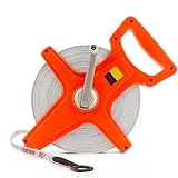 Nimomo Metro A Nastro In Fibra Di Vetro, 100m/330ft Rotella Metrica Flessometro Bindella, Rotolo Di Metro A Nastro Di Misurazione In Fibra Di Vetro Tape Measure Con Doppio Lato Per Ingegnere