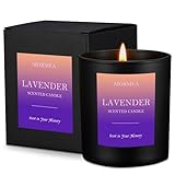 MORMEA Scented Candles, Lavender Aromatherapy Candles for Home Scented, Natural Soy Wax Candles, 8oz Long Lasting Candle Gifts for Men & Women, Jar Candles for Birthday & Holiday