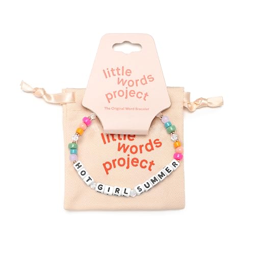 Hot Girl Summer Bracelet, The Original Word Bracelet, Made with Colorful Beads and Plated Brass Hardware, Handcrafted Design & Positive Message, Size ML3