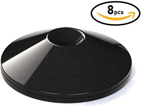 Speaker Subwoofer & HiFi Stand Isolation & Floor Protector Spike Shoes Pads Feet (8, Nickel Black), 8 Spike Shoes