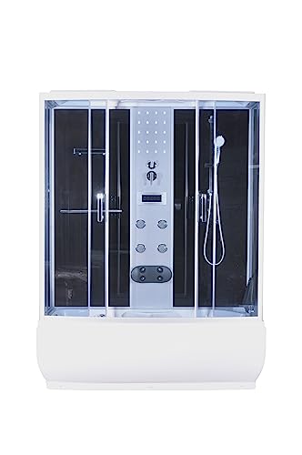 SANOTECHNIK Komplettduschkabine NEVADA 87×154×225 cm – All‑in‑One Komplettdusche | 5 mm ESG,