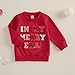 In My Merry Era Newborn Infant Girl Christmas Sweatshirt Letter Embroidery Long Sleeve Toddler Clothes Outfit (Red, 6-12 Months)
