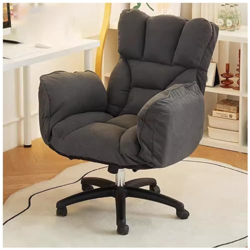 Silla de juego ergonómica con ruedas y reposapiés para el escritorio doméstico silla de acento gris para sillón reclinable de estudio de computadora con asiento de escritorio de respaldo para