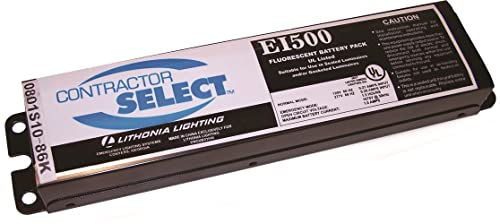 Lithonia Lighting EI500 M12 Contractor Select 500 Lumen Emergency Ballast for Fluorescent Fixtures, Black