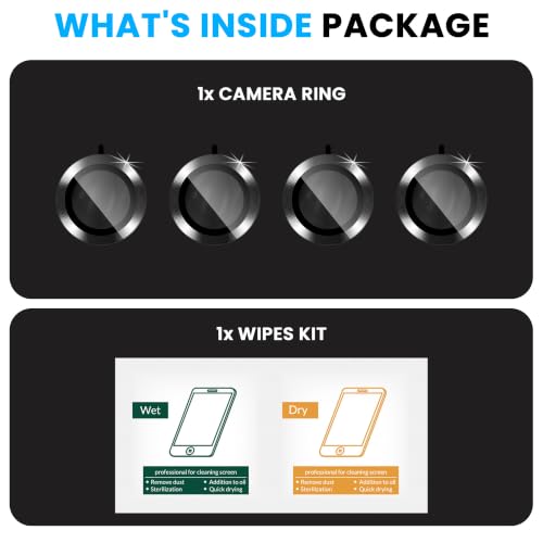 Image of ArmourPro Camera Lens Protector for Xiaomi 17 Tough HD Individual Aluminum Alloy Rings 9H Camera Cover, Scratch-Resistant,Camera Lens Protection| Black, 1 Pack