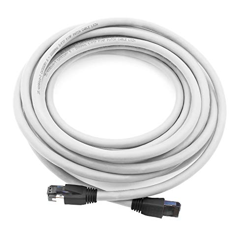 1CONN - Cable de red (cat. 8, Poe+, 2000 MHz, 40 Gbit, sin halógenos) Gris - 10 unidades 1,5 m Cover