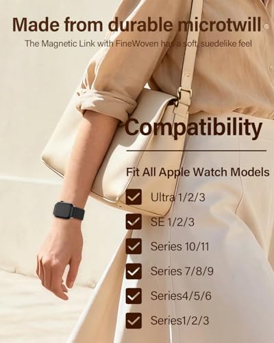 Patented Magnetic Sport Band Compatible with Apple Watch Bands for Men Women 40mm 38mm 41mm 44mm 46mm 45mm 42mm 49mm, Nylon Sport Loop Strap for iWatch Ultra 3 2 1 SE Series 11 10 9 8 7 6 5 4 3 2 1 — view 6