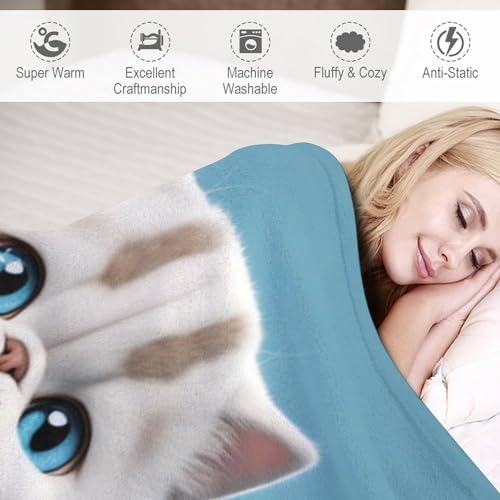 Couverture chat douce 130x180 cm pour lit et canapé - 4