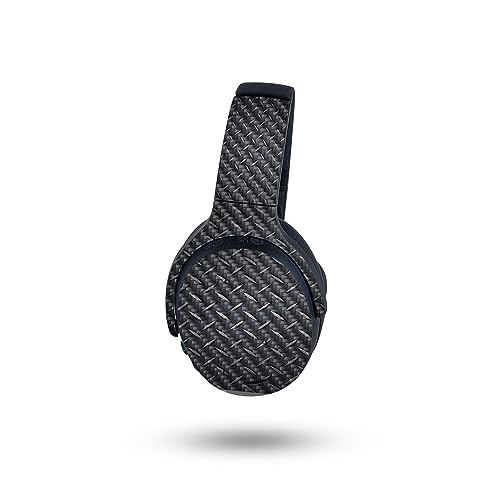 Image of MightySkins Carbon Fiber Skin Compatible with Skullcandy Crusher ANC 2 - Black Diamond Plate | Protective, Durable Textured Carbon Fiber Finish | Easy to Apply