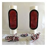 KCHEX Boat Trailer Incandescent Pipe Light Kit for 2" PVC Upright Guide Poles Sealed