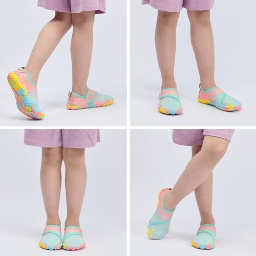 Image of Kids Water Shoes Boys Girls - Wide Toe Box Quick Dry Barefoot Shoes Breathable Non Slip Aqua Athletic Sneakers for Swim Beach Pool Kayak Hiking Sand Walking Travel Essentials (Little Kid /Big Kid)