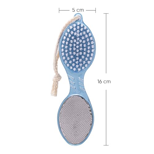 VEGA 4 In 1 Foot Pedicure Brush, Pumice Stone, Scrubber & File For Soft Care - Image 3
