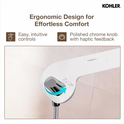 Image of Kohler M120 Universal PureWash Bidet Attachment | Handsfree Front and Rear Wash Bidet Spray Attachment for Toilet Seat