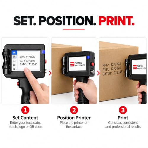 SONIC INDUSTRIES Handheld Thermal Inkjet Printer - Image 5