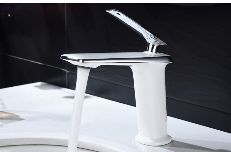 Robinet de lavabo anti-trace, mitigeur salle de bain noir eau chaude froide