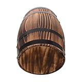 Veemoon Taburete de Barril Vintage de Madera Maciza 27 CM Carbón Taburete Decorativo para Jardín Exterior E Interior Asiento Rústico para Patio Muebles de Barril para Bar y Terraza