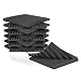 Lot de 12 tapis en mousse acoustique - Mousse acoustique - Autocollants muraux - Mousse de plafond - Décoration murale (noir)