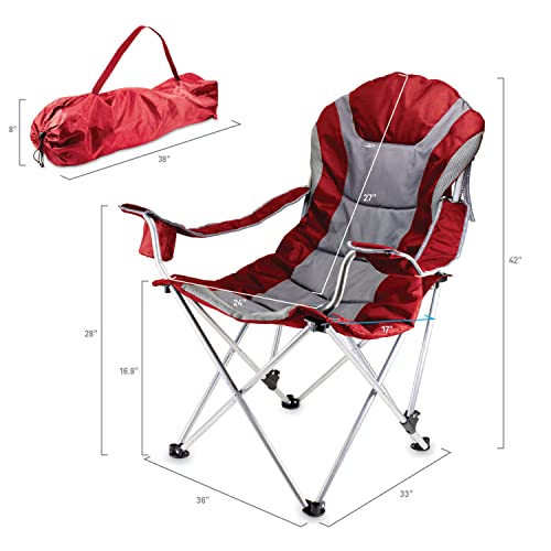 Image of Picnic TIME NFL Unisex-Adult NFL Reclining Camp Chair, Beach Chair for Adults, Sports Chair with Carry Bag