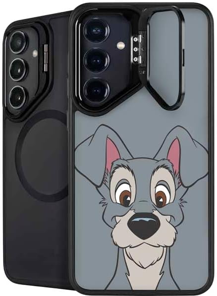 Skinit Kickstand Phone Case Compatible with Galaxy S25 - Officially Licensed Disney Lady & The Tramp Bella Notte Design
