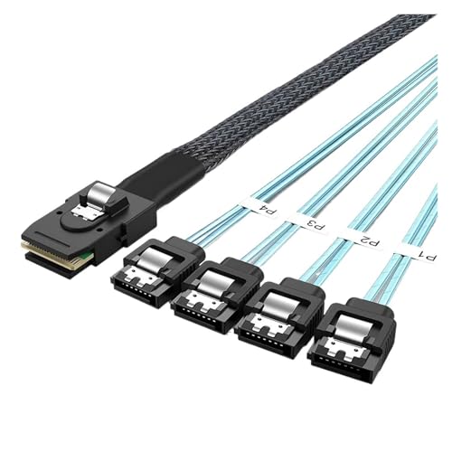 Cable SATA S-AS SFF-8087 a 4 SATA 12Gbps 50 cm