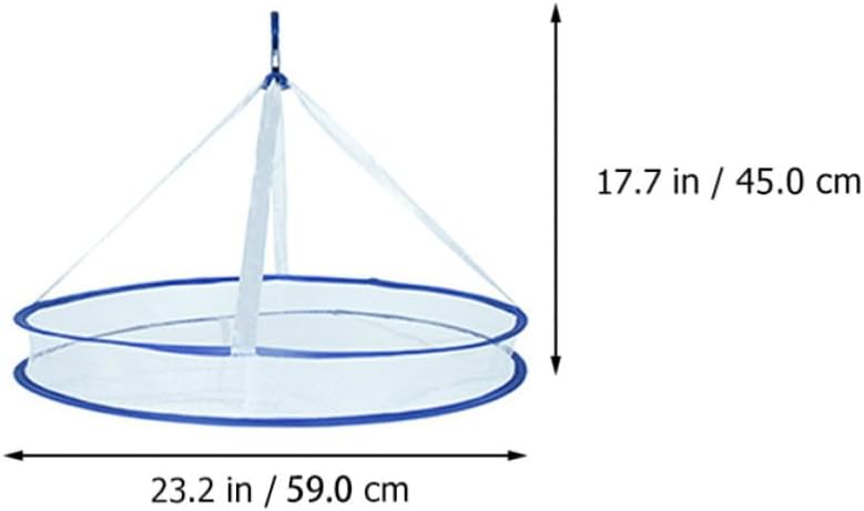 PRETYZOOM 2pcs Foldable Single Layer Clothes Drying Basket Hanger for Flat