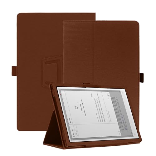 Case for iFLYTEK AINOTE 2,NOUKAJU Tablet Protection Cover,Folding Stand with Pencil Holder and Wrist Strap,Drop-Resistant,Protection Case for iFLYTEK AINOTE 2 E-Ink Tablet 10.65inch(Brown)
