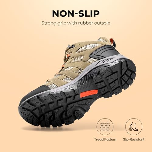 NORTIV 8 Women's Waterproof Hiking Boots Outdoor Trekking Mid Backpacking Mountaineering lightweight boots