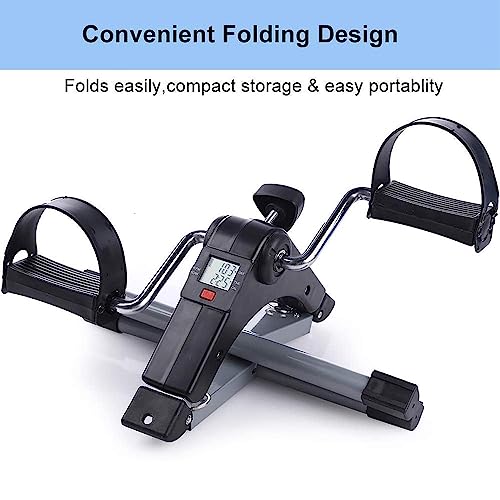 MAXSTRENGTH X Max Strength Fitness Master Gym Mini Exercise Bike Portable Home Pedal Exerciser Home Gym Fitness Leg Arm Cardio Training for Pregnant Women, Elderly, Disabled,Men,Physio Bike (Grey)