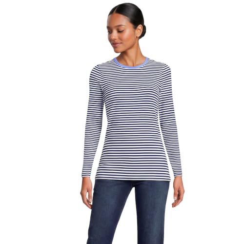 Image of Lands' End Women's Cotton Rib Knit T-Shirt