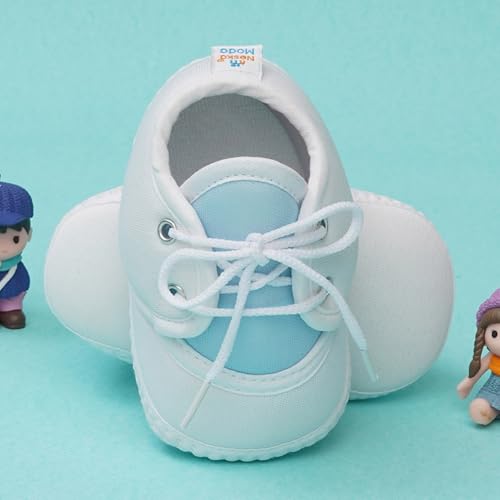 Image of Neska Moda 6 To 12 Months Baby Boys & Baby Girls Cute Soft Cotton Pre-Walker Lace Booties-BT4713