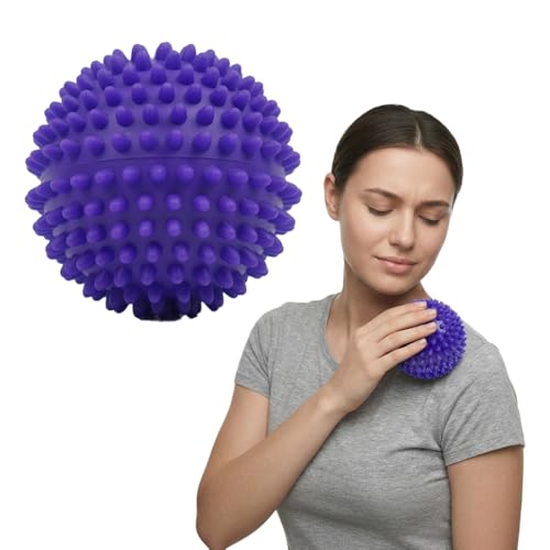 Image of WiseLife Deep Tissue Massage Ball | High Density Massage Roller For Pain Relief, Physiotherapy For Back, Foot & Hand | Trigger Point Therapy Massage Ball For Recovery (Purple)
