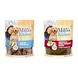 Milo's Kitchen Dog Treat Bundle: Chicken Meatballs 18 Ounce + Chicken & Apple Sausage Slices 18 Ounce