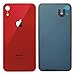 CELL4LESS Back Glass Compatible with iPhone XR Replacement Battery Door Cover w/Adhesive & Removal Tool NO Logo (RED)