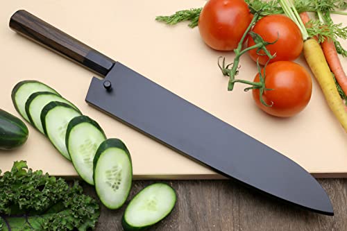 Yoshihiro Kurouchi Black-Forged Blue Steel Stainless Clad Gyuto Chefs Knife (9.5'' (240Mm) & Saya) #TOP7