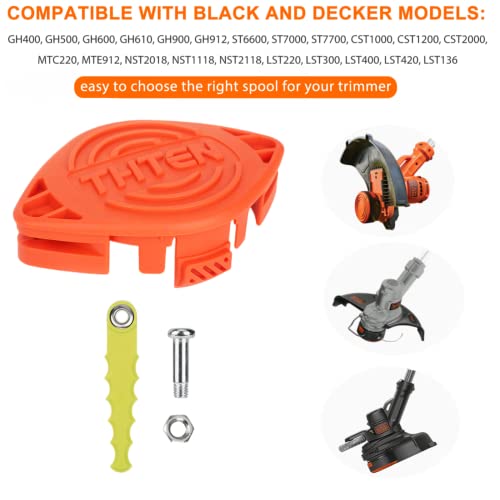 Image of THTEN AF-100 Replacement Head Blade Fit for Black+Decker GH600 GH900 LST220 | Compatible with Black Decker GH610,GH912,ST6600,ST7000,ST7700,NST1118,NST2118,LST300,LST400,LST420 Edger Grass Trimmers 18PK