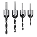 Produktbild MINGMIN-DZ Dauerhaft 5pcs Flute Senker Bohrer Bohrmaschine Set Reibahle Schraube zur Holz Fasen Werkzeug 3-6mm Holzbohrer Zimmerei Zubehör