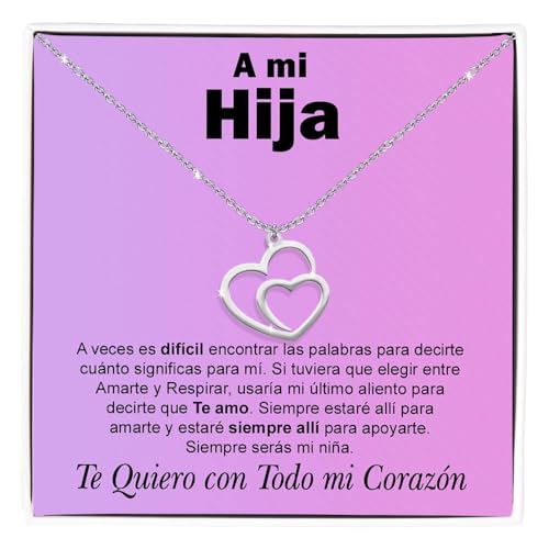 Imagen de Regalo Hija Collar para Hija Idea de Regalo para Ella Cumpleaños Navidad Hijas en Acero Inoxidable Pulido de Máxima Calidad Ideas de Regalos Especiales