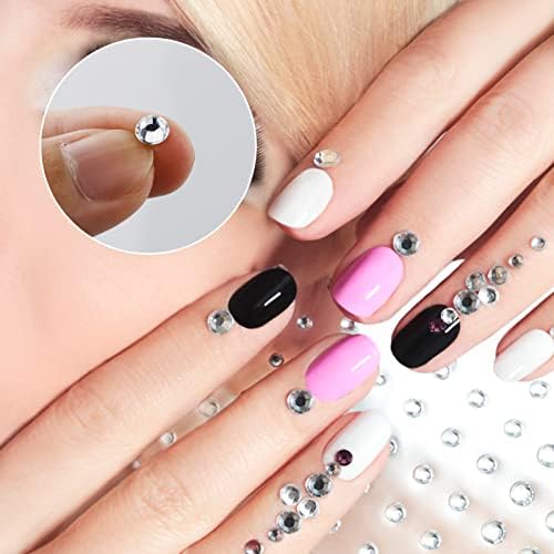 5 Sheets Self Adhesive Bling Clear Rhinestone Stickers, Acrylic Crystal Gems Stickers Bling Craft Decoration Stickers for DIY Crafts Jewels Clothes Makeup Festival Carnival Decro