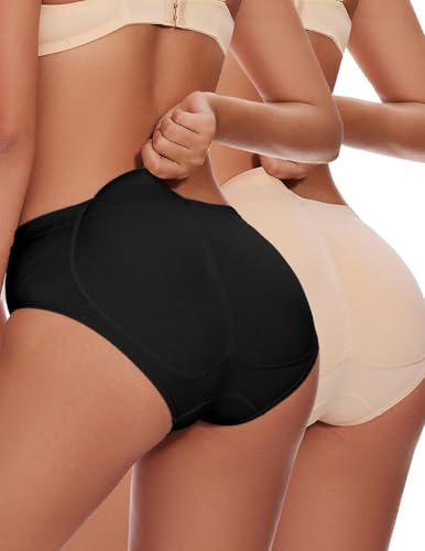 Image of Zimi Collection Butt Lifter Panties Shaperwear for Women Seamless Hip Enahncer Body Shaper Boyshort Padded Underwear