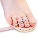 Welnove - Hammer Toes Straightener Toe Splint Corrector for Claw, Curled, Crooked Toe, Cushion Brace Joint Realign Metatarsal Support Loop Pack of 2 (2 Holes)
