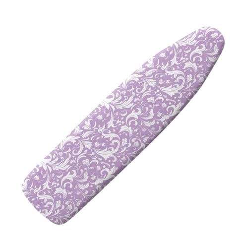 Daulesho Damask Floral Ironing Board Cover, Purple Baroque Florals Standard Size 15